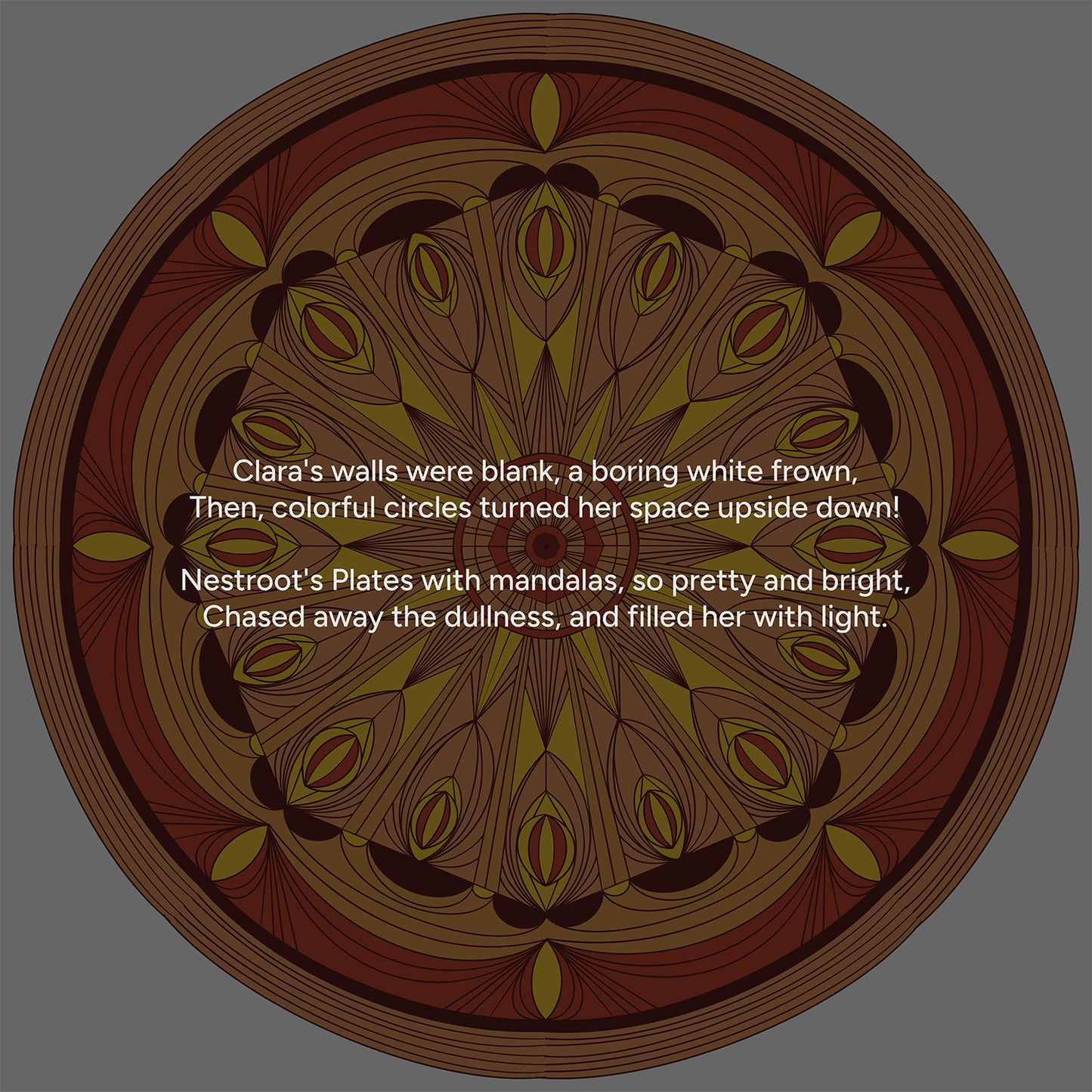 Mystic Mocha Mandala Wall Plate