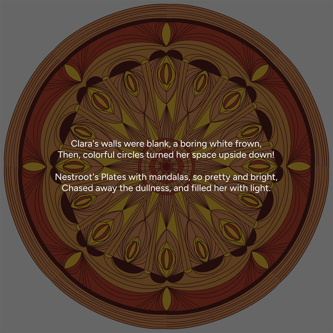 Mystic Mocha Mandala Wall Plate