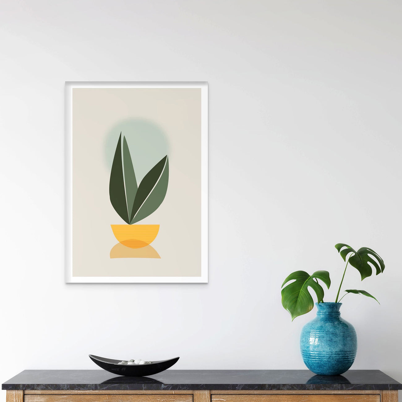 Elegant Plant In Bowl Décor Canvas Wall Painting