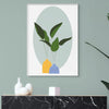 Tranquil Green Plant Vase Art Canvas Wall Painting