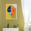 Vibrant Abstract Two-Faced Beauty Artwork