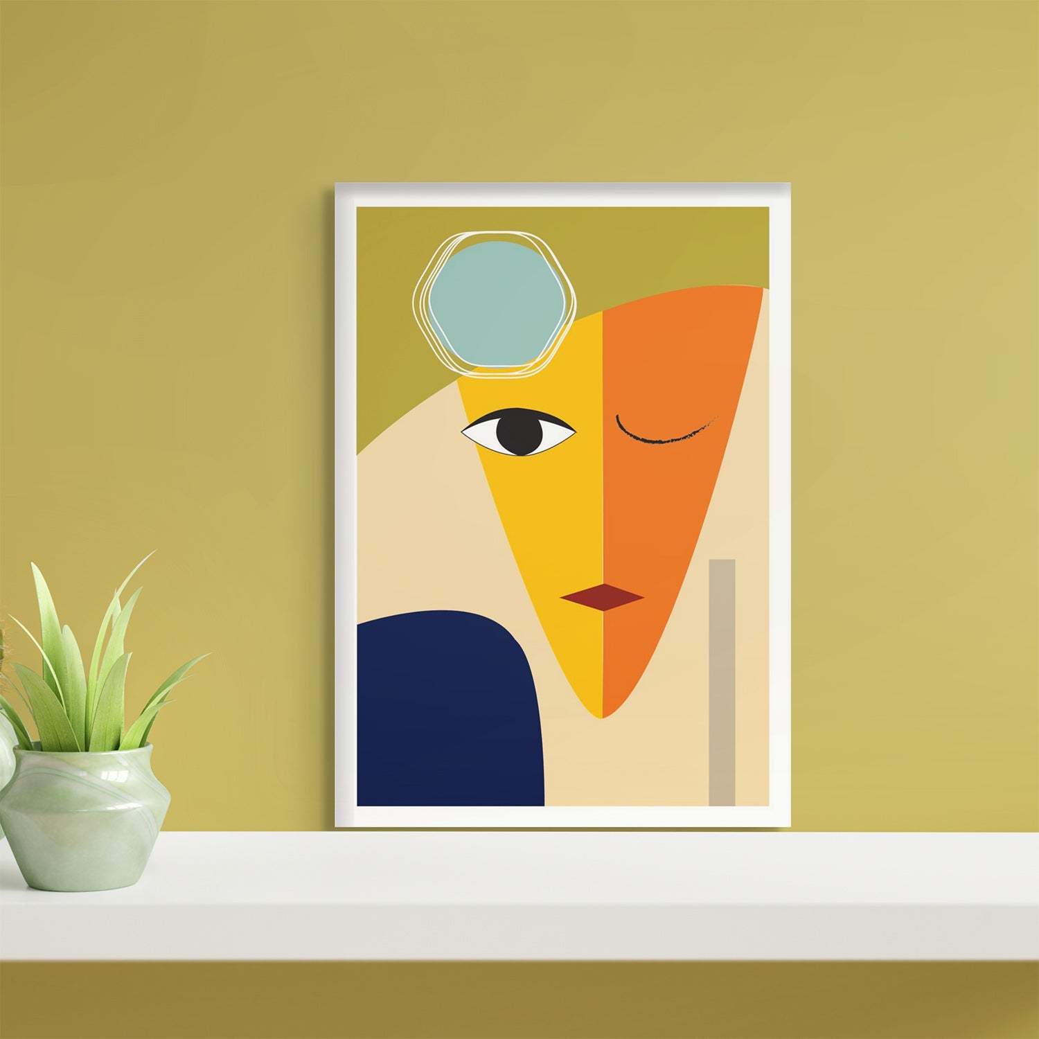 Vibrant Abstract Face Artwork