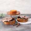 Teakwood cake stand, Chapatti Box & Masala Box Set