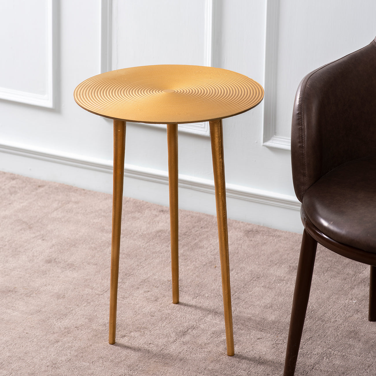 alluminium round table for living room 