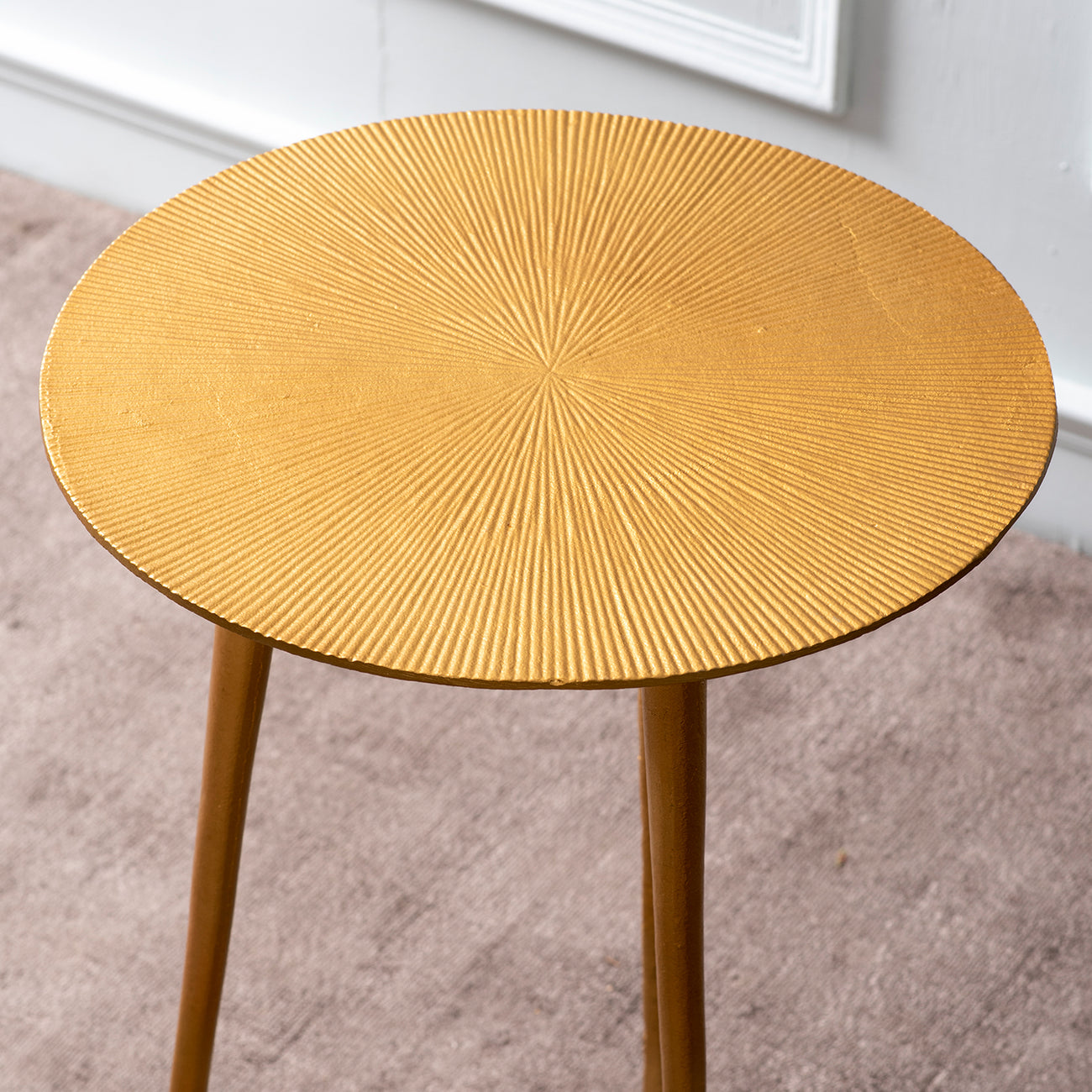 buy designer round aluminium side table