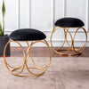 black cage golden ottoman set of 2