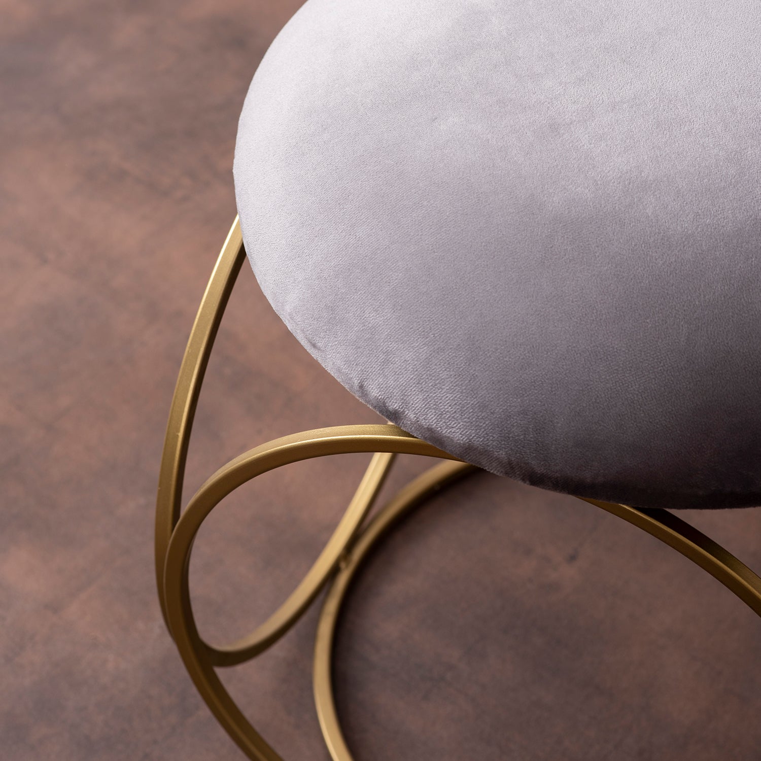 metallic ottoman