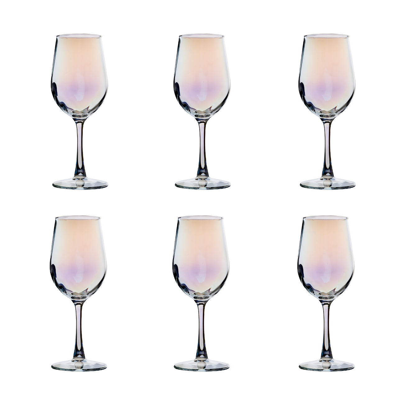 Wine Glasses Set of 6 | Drinkware Glasses