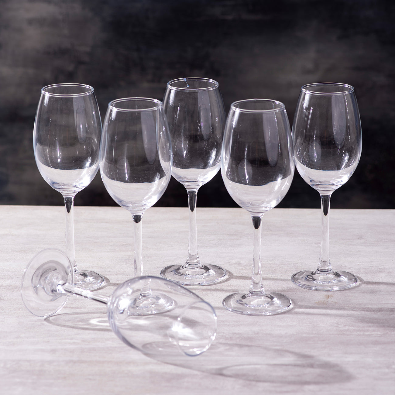 Wine Glasses Set of 6 | Drinkware Glasses