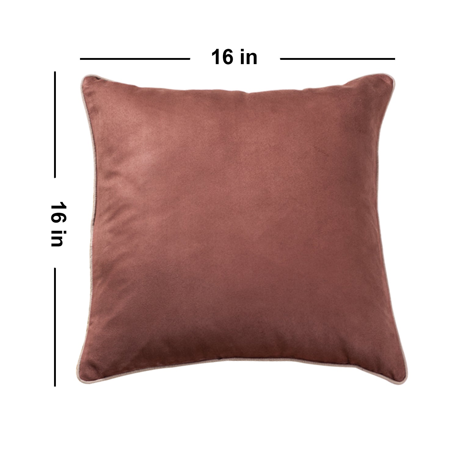 Lush Velvet Cushion Cover Peach 16 X 16 Inches Set of 5