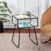 2 tier glass side table