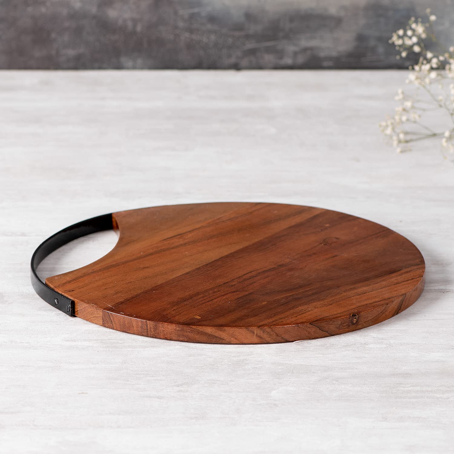 Buy Acacia Wood Spoon Stand with Serving Platter Online