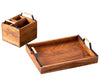 Cane Handle Spoon Stand & Tray