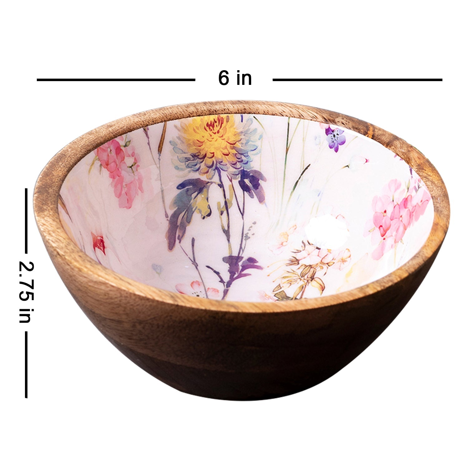 Pink Printed Serving Bowl