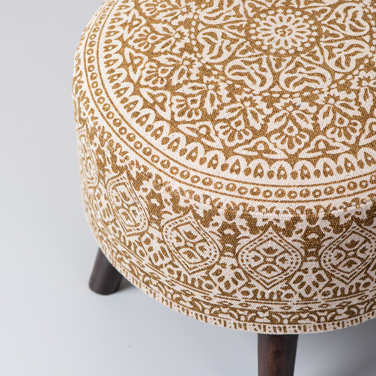 round wooden stool