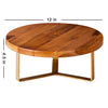 Inseparables Teak Wood Cake Stand Gold