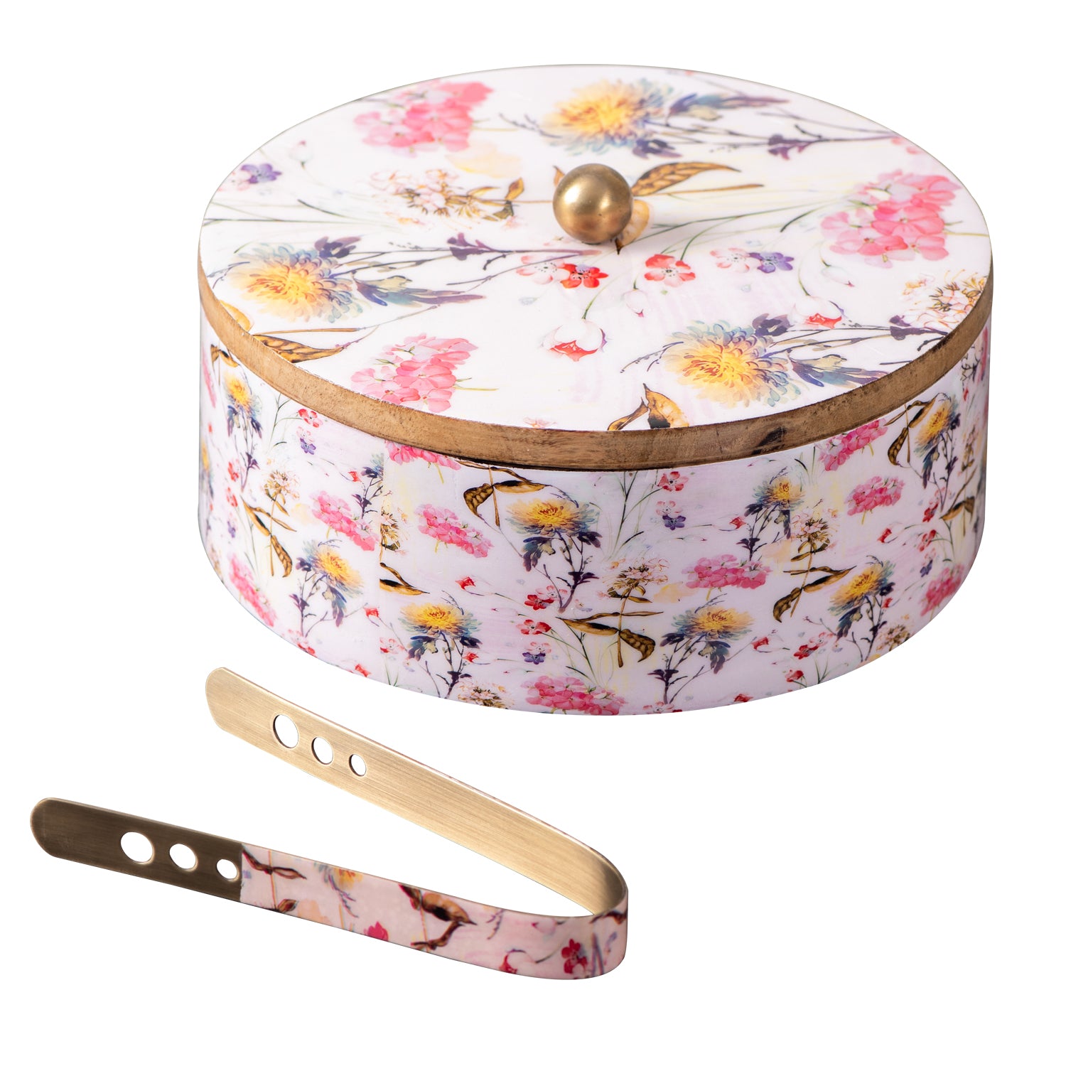 Allure Botanic Roti Box with tong - Pink