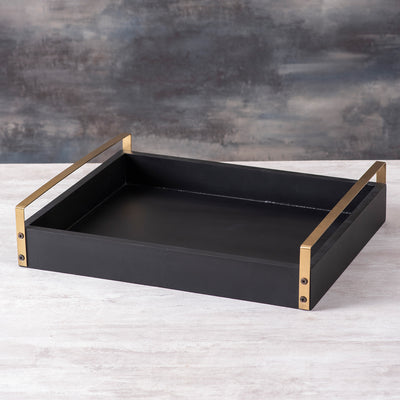 Coal MDF Serving Tray Gold